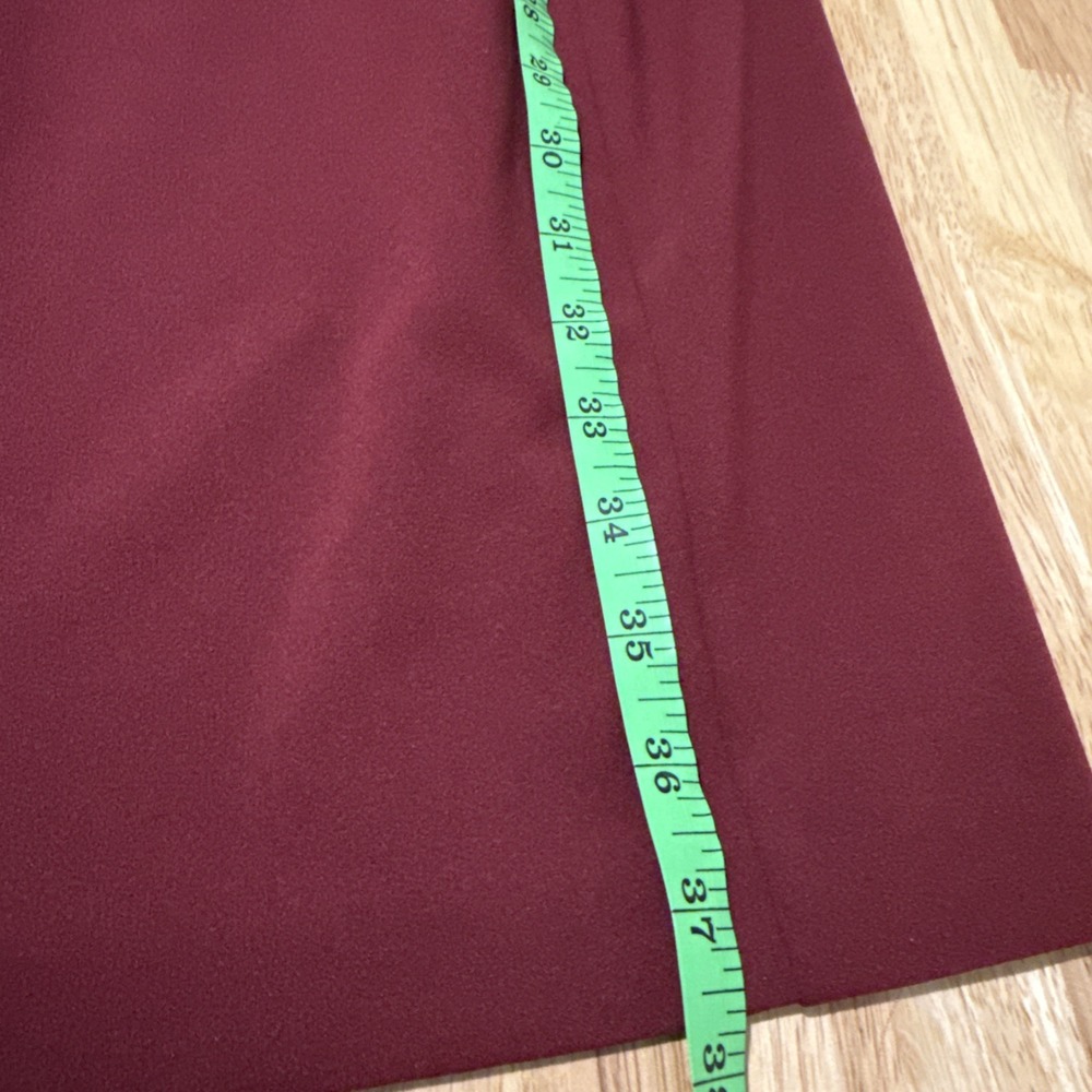 KARL LAGERFELD PARIS Wine Red Polyester Spandex Wrapped Sheath Dress Size 8 - Picture 10 of 10